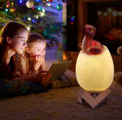 Светодиодный ночник Мезозой (лампа - ночник) 3D Динозавр игрушка с пультом управления, 16 цветов