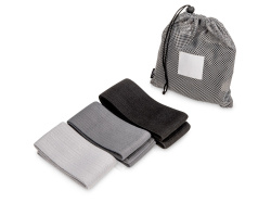 Набор тканевых фитнес-резинок «Shape», Цвет серый, черный