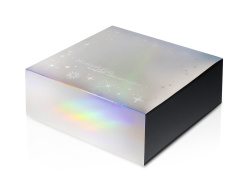 Подарочная коробка с голографическим шубером «Aurora», L, Размер L, Цвет черный/голография