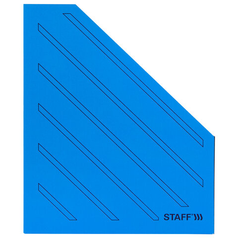 Лоток вертикальный для бумаг (260х320 мм), 75 мм, до 700 листов, микрогофрокартон, STAFF, СИНИЙ, 128882