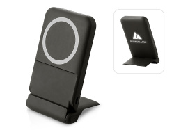 Беспроводной внешний аккумулятор с подсветкой лого и подставкой «Magflash», 10000 мАч, 15 Вт, Цвет черный