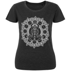 Футболка женская Chakraday, черный меланж, S–XXL