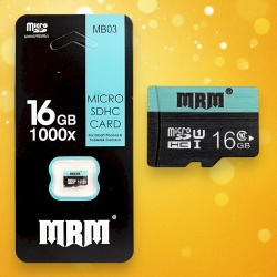 Карта памяти MRM MB03, microSDHC, 16 ГБ, Class 10, 10 Мб/с, High speed, черный / Высокая скорость и надежность для ваших устройств
