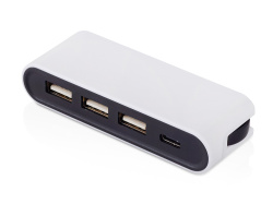 USB-хаб «Hubix» с коннектором 2-в-1 USB-C и USB-A, 2.0, Цвет белый