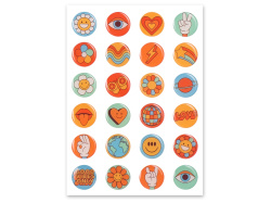 Сет объемных стикеров из эпоксидной смолы, Размер А5, Цвет белый