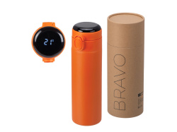 Вакуумная термокружка Waterline с медной изоляцией «Bravo», 400 мл, тубус, Цвет оранжевый