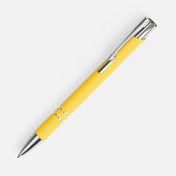 Ручка шариковая Keskus Soft Touch, желтая, 13,7х0,8 см