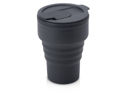 Силиконовый складной стакан «GoCup», Цвет темно-серый