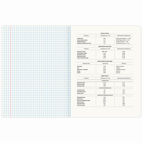 Тетрадь предметная "PASTEL" 48 л., SoftTouch, фольга, ГЕОГРАФИЯ, клетка, BRAUBERG, 404313