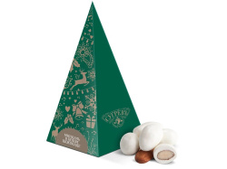 Драже миндаль в белой шоколадной глазури в подарочной упаковке, Цвет зеленый