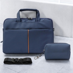 Сумка для ноутбука SDN05 15.6'' Синяя с дополнительной сумкой / Практичная и качественная