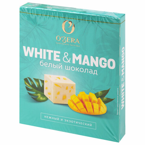 Шоколад порционный O'ZERA "White Mango" белый с манго, 90 г (12 кубиков), ООС850