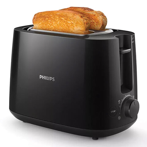 Тостер PHILIPS HD2581/90, 830 Вт, 2 тоста, 8 режимов, пластик, черный