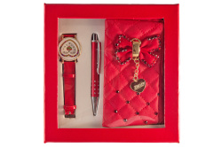 Подарочный набор: кошелек, ручка, часы