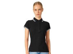 Рубашка поло "Erie" женская, Размер XL, Цвет черный/белый