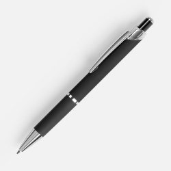 Ручка шариковая Chromos Soft Touch, черная, 13,9х1,1 см