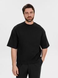 Футболка оверсайз Big Boss, черная, XS–4XL