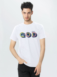 Футболка мужская «Новый GOD», белая, S–XXL