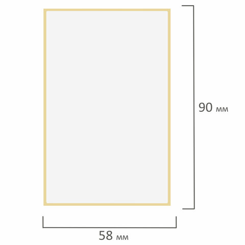 Этикетка ТермоЭко (58х90 мм), 500 этикеток в ролике, светостойкость до 2 месяцев, 112367