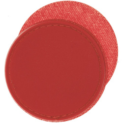 Лейбл из ПВХ с липучкой Menteqo Round, красный, 5х5х0,3 см