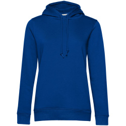 Толстовка с капюшоном женская BNC Inspire (Organic), ярко-синяя, XS–XXL