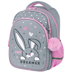 Рюкзак BRAUBERG OPTIMA, 2 отделения, с брелоком, "Curious bunny", 36х27х18 см, 272098