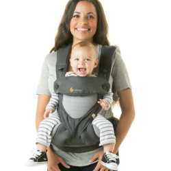 Рюкзак-кенгуру Ergo Baby 360 Baby Carrier  Темно серый с серыми вставками