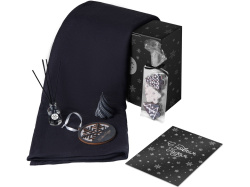 Подарочный набор «Re:Home» с пледом, свечой и диффузором, Цвет черный