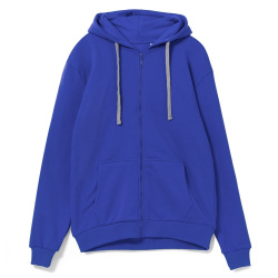 Толстовка на молнии с капюшоном Unit Siverga , ярко-синяя, XS–5XL