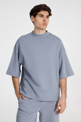 Футболка оверсайз унисекс T9, серая, XS–XXL