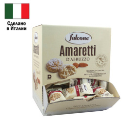 Печенье миндальное "Amaretti", ИТАЛИЯ, 100 штук по 10 г в коробке Office-box 1 кг, FALCONE, MC-00014395