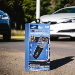 Автомобильное зарядное устройство CARLIVE CR12, QC3.0 + PD20W, 38 Вт, 1 USB + 1 Type-C, черный / Двойная зарядка с максимальной скоростью