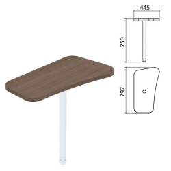 Стол приставной "Приоритет", 797х445х750 мм, БЕЗ ОПОР, лагос, К-922, К-922 лагос