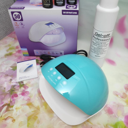 Гибридная лампа для маникюра (лампа для сушки ногтей) Nail LAMP 50 W LED UV для двух рук