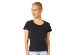 Футболка «Sydney» с подвернутыми рукавами, женская, Размер XL, Цвет черный