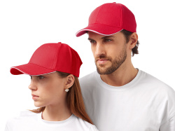 Бейсболка «Cancun», Цвет красный, белый