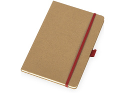 Блокнот А5 в твердой обложке «Sevilia Hard», Цвет крафтовый/красный