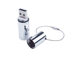 USB 3.0- флешка на 128 Гб «Цилиндр», Размер 128ГБ, Цвет серебристый