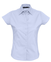 Рубашка женская с коротким рукавом Excess, голубая, XS–XXL