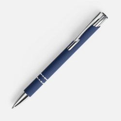 Ручка шариковая Keskus Soft Touch, темно-синяя, 13,7х0,8 см