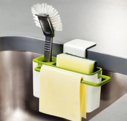 Держатель - органайзер кухонный для губки, моющего на раковину Kitchen Shelf / Полка подвесная продажа и отгрузка коробками кор/96 шт