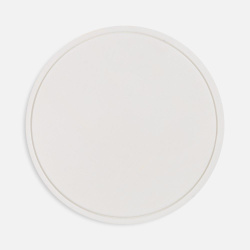 Лейбл из ПВХ Dzeta Round, L, белый, 5х5,01х0,2 см