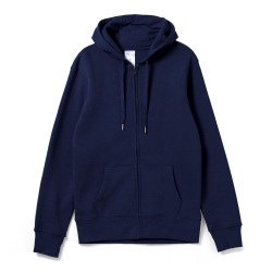 Толстовка на молнии с капюшоном унисекс King, темно-синяя, XS–4XL