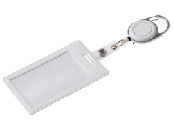 Чехол для пропуска с ретрактором «Favor», Цвет белый