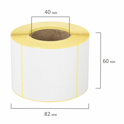 Этикетка ТермоЭко (58х60 мм), 500 этикеток в ролике, светостойкость до 2 месяцев, 122300