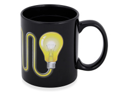 Кружка «Лампочка», Цвет черный/серый