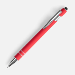 Ручка шариковая Pointer Soft Touch со стилусом, красная, 14,3х1 см