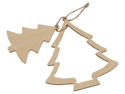 Подвеска «Две ёлочки», Цвет натуральный