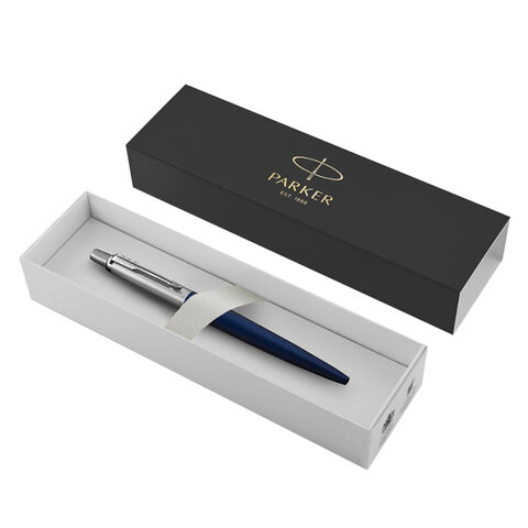 Ручка шариковая PARKER "Jotter Core Royal Blue CT", корпус синий, детали хром, синяя, 1953186