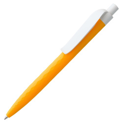 Ручка шариковая Prodir QS01 PMP-P, оранжевая с белым, 14х1 см
